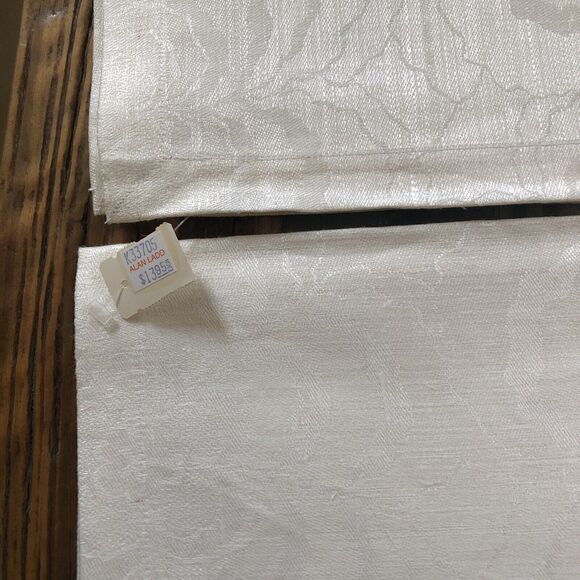 Alan Ladd Hardware Store NWT Ecru Floral Linen Napkins 4 22x22 Palm Springs CA - Picture 7 of 7